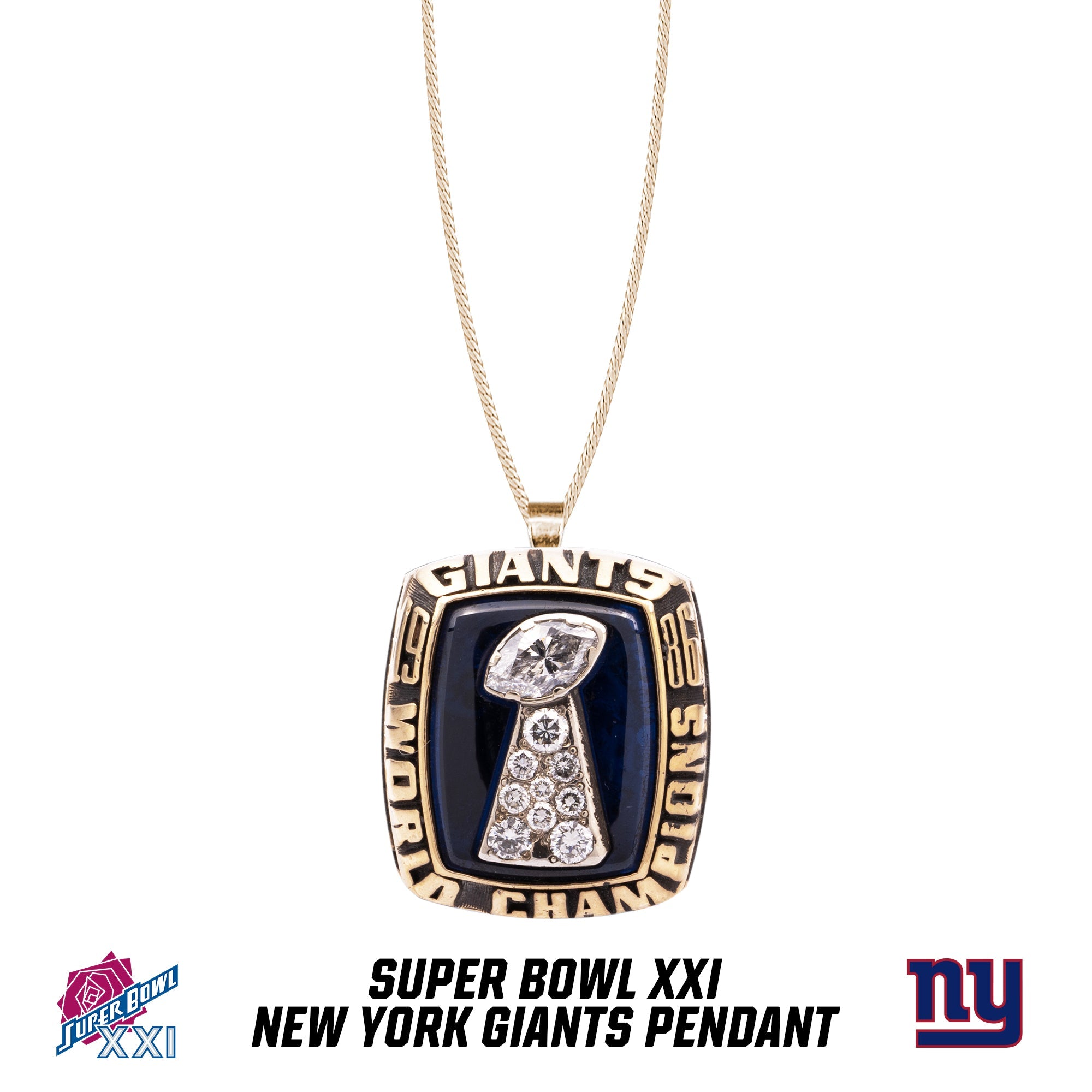 1986 season New York Giants Super Bowl XXI Pendant