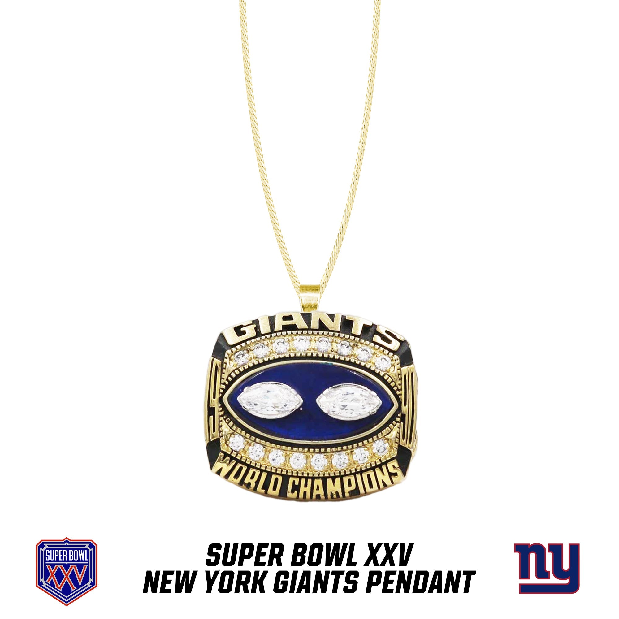 1990 season New York Giants Super Bowl XXV Pendant