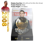 2008 CRISTIANO RONALDO Ballon d'Or Trophy Display Case