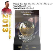 2013 CRISTIANO RONALDO Ballon d'Or Trophy Display Case