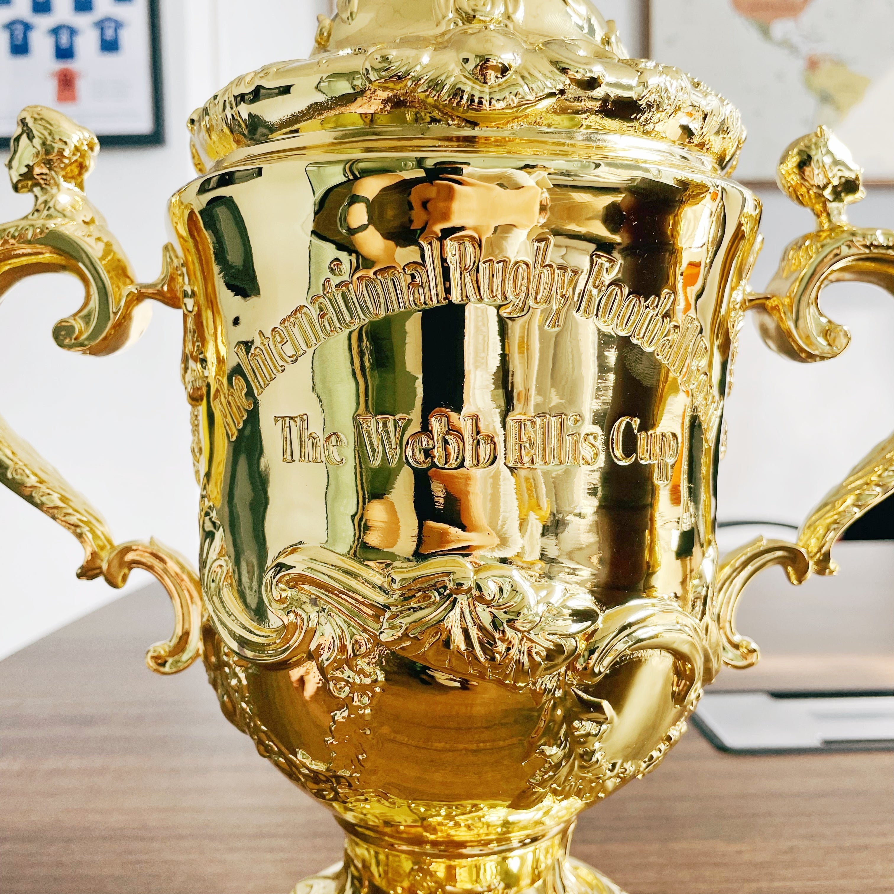 [Metal Version]The Webb Ellis Cup Rugby World Cup Champions Trophy Metal 38cm