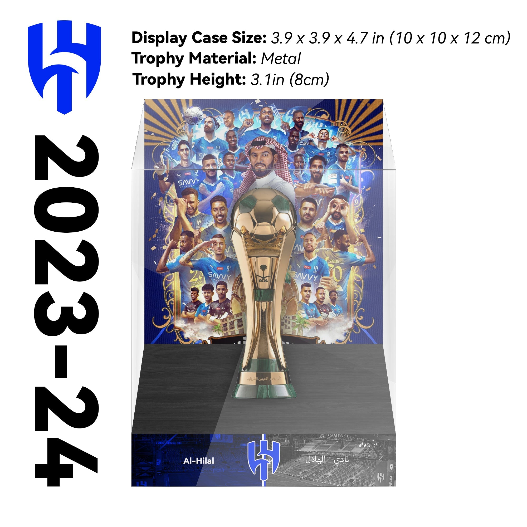 Saudi King's Cup Champions Trophy Display Case（Trophy Included）