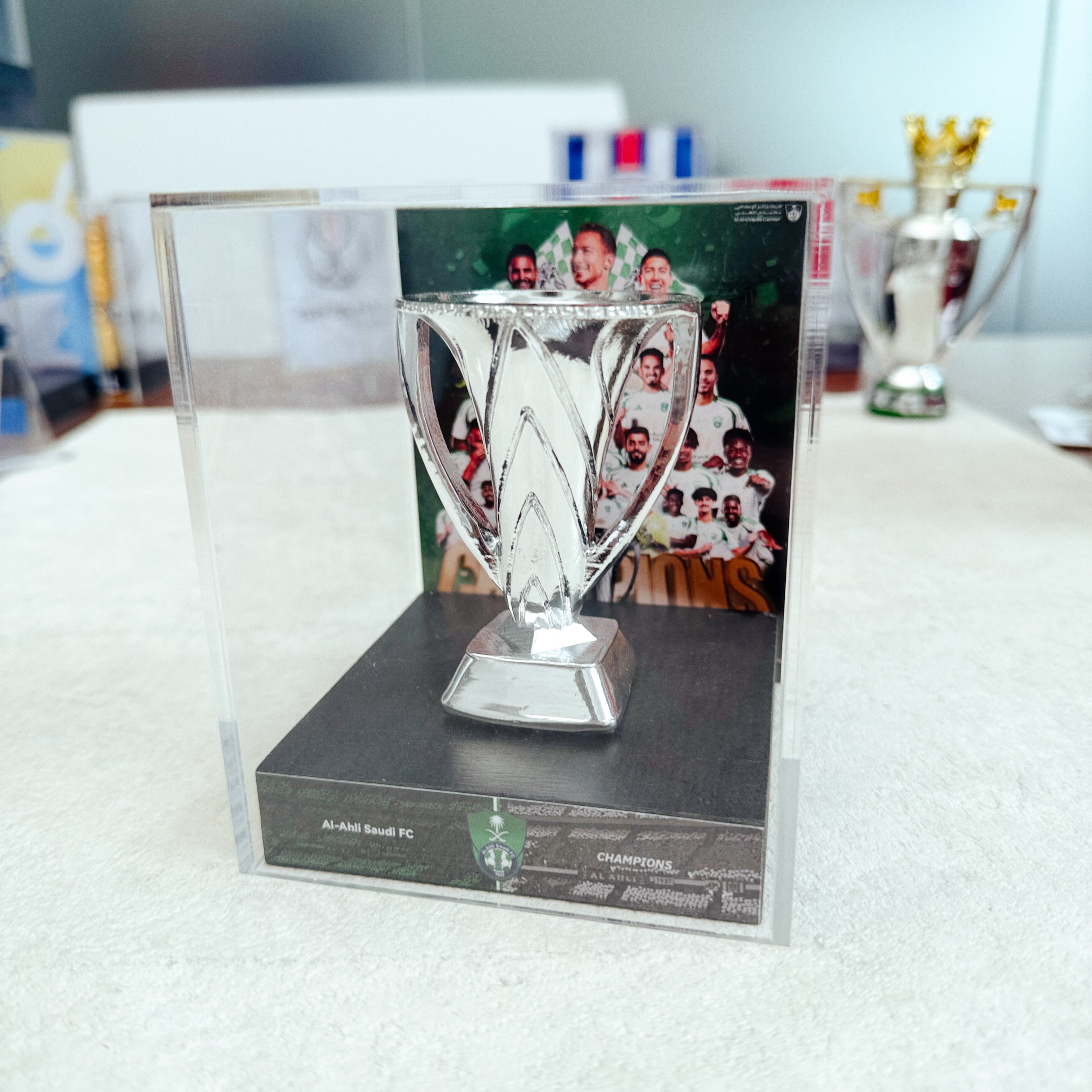 2025 AFC Champions League Elite Champions Trophy Display Case(Trophy Included) Al-Ahli Saudi Football Club