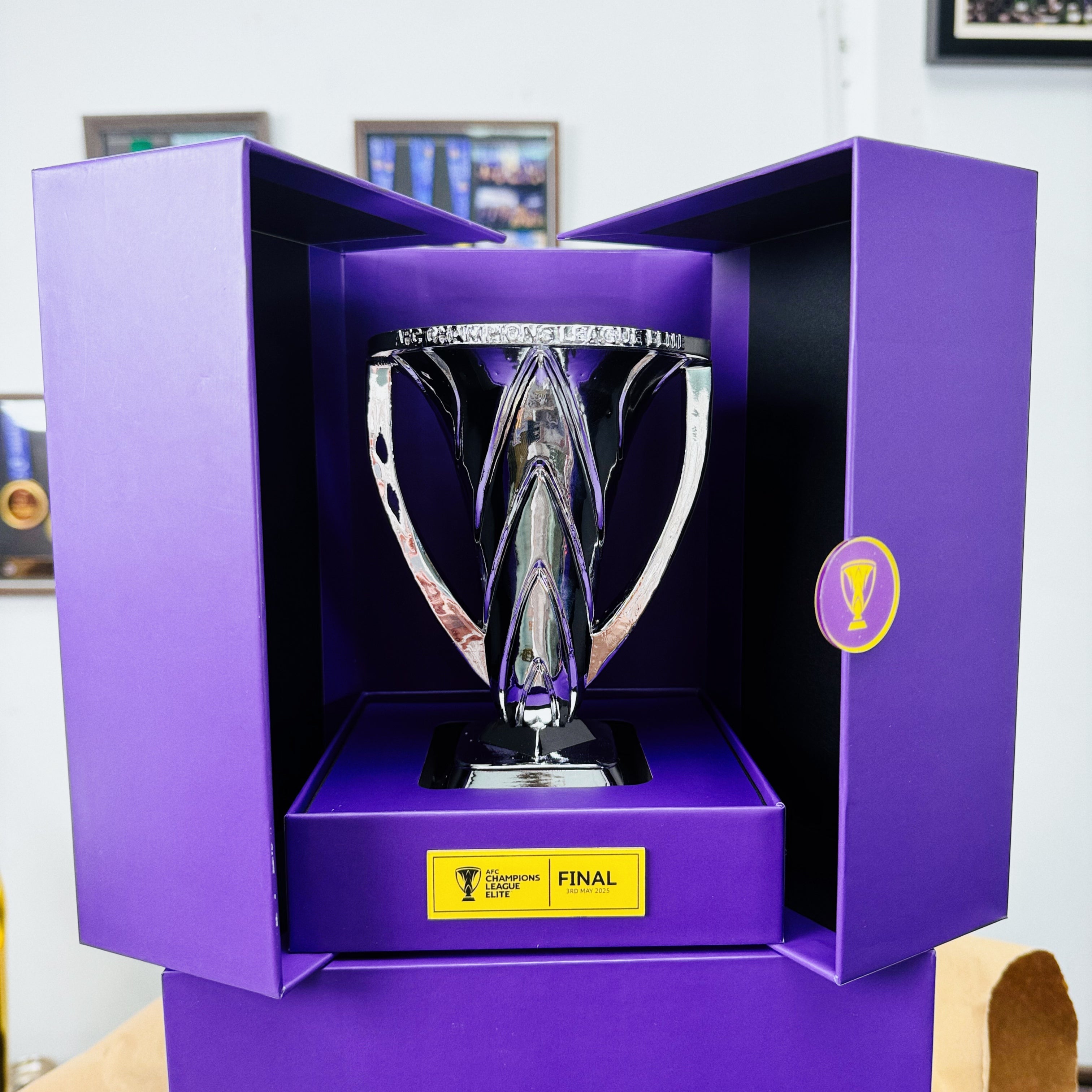 Official Box With 2025 Al-Ahli Saudi Football Club AFC Champions League Elite Trophy 16cm Resin Version(Trophy Included)